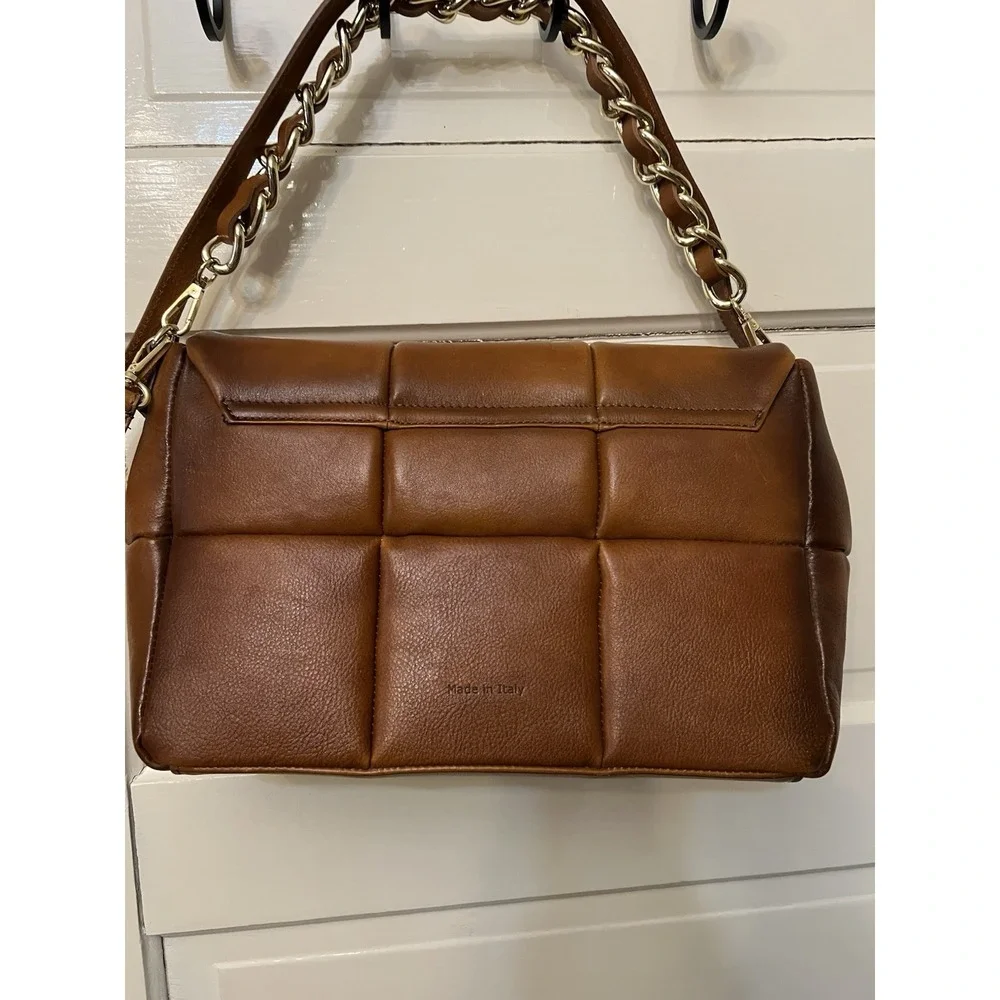Pratesi Bruce Compiobbi  Conac Quilted Shoulder Purse Italy Chain 1948 B374